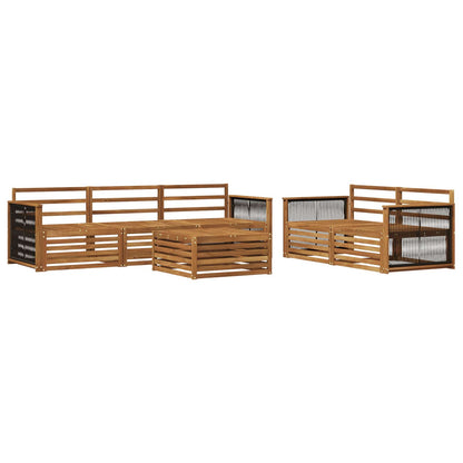 vidaXL Outdoor Sofa Set 6 pcs Natural Solid Acacia Wood 2