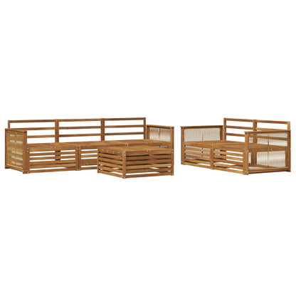 vidaXL Outdoor Sofa Set 6 pcs Natural Solid Acacia Wood 2
