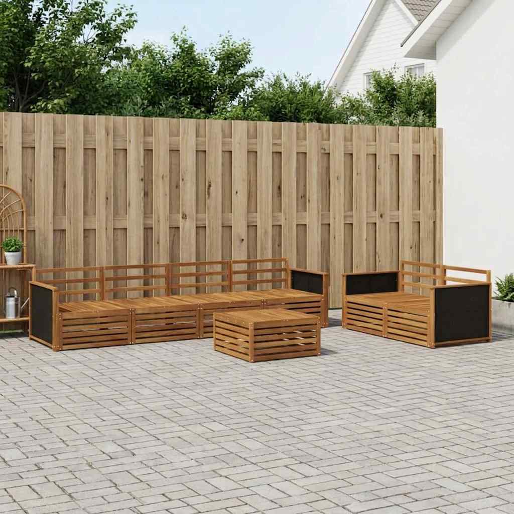 vidaXL Outdoor Sofa Set 7 pcs Natural Solid Acacia Wood 1