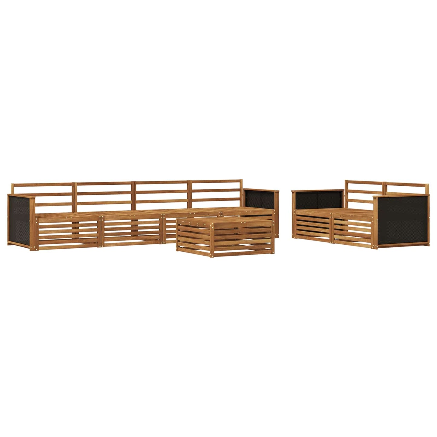 vidaXL Outdoor Sofa Set 7 pcs Natural Solid Acacia Wood 2