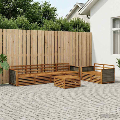 vidaXL Outdoor Sofa Set 7 pcs Natural Solid Acacia Wood 1