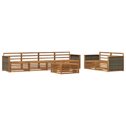 vidaXL Outdoor Sofa Set 7 pcs Natural Solid Acacia Wood 2