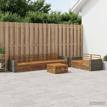 vidaXL Outdoor Sofa Set 7 pcs Natural Solid Acacia Wood 1