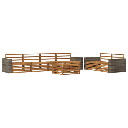 vidaXL Outdoor Sofa Set 7 pcs Natural Solid Acacia Wood 2
