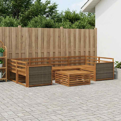 vidaXL Outdoor Sofa Set 7 pcs Natural Solid Acacia Wood 1