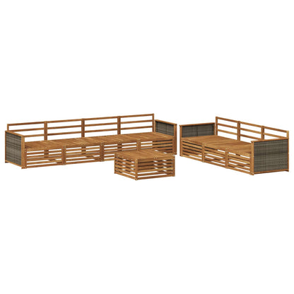 vidaXL Outdoor Sofa Set 8 pcs Natural Solid Acacia Wood 2