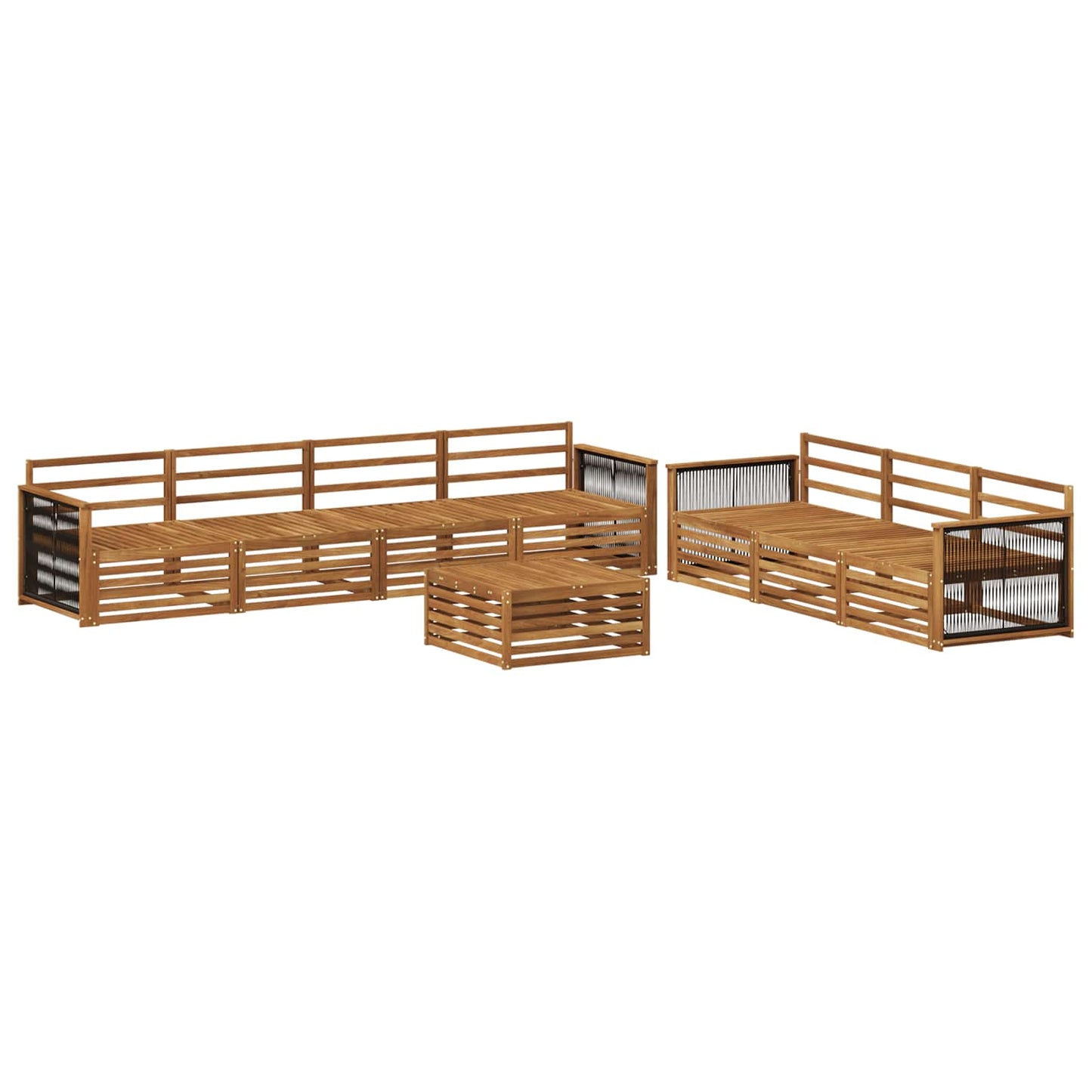 vidaXL Outdoor Sofa Set 8 pcs Natural Solid Acacia Wood 2