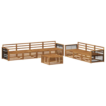 vidaXL Outdoor Sofa Set 8 pcs Natural Solid Acacia Wood 2