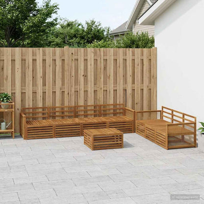 vidaXL Outdoor Sofa Set 8 pcs Natural Solid Acacia Wood 1