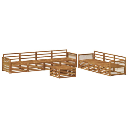 vidaXL Outdoor Sofa Set 8 pcs Natural Solid Acacia Wood 2