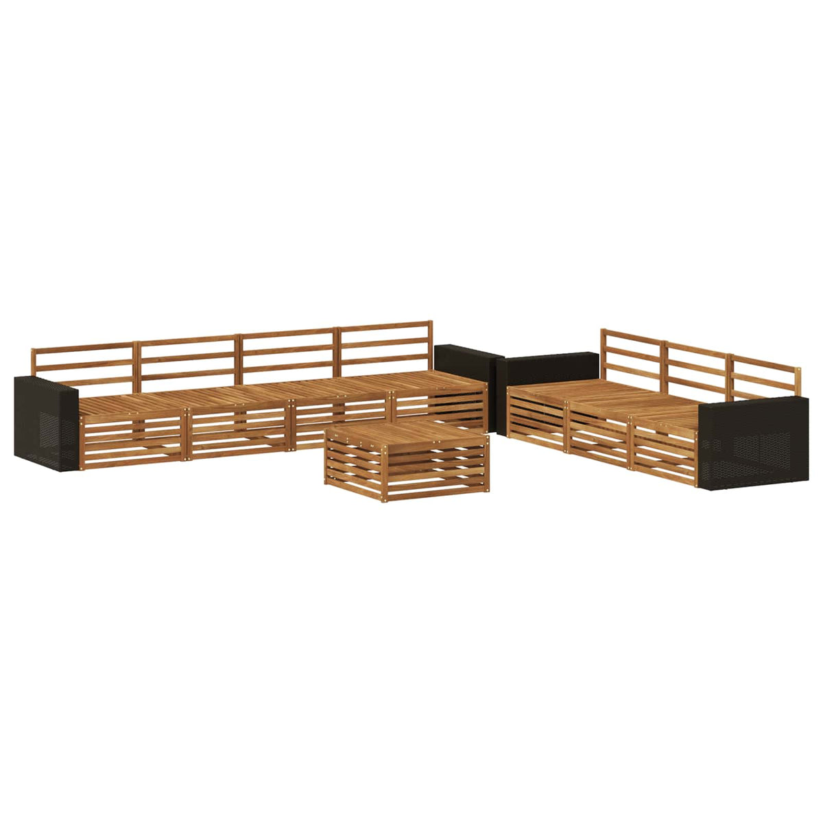 vidaXL Outdoor Sofa Set 8 pcs Natural Solid Acacia Wood 2