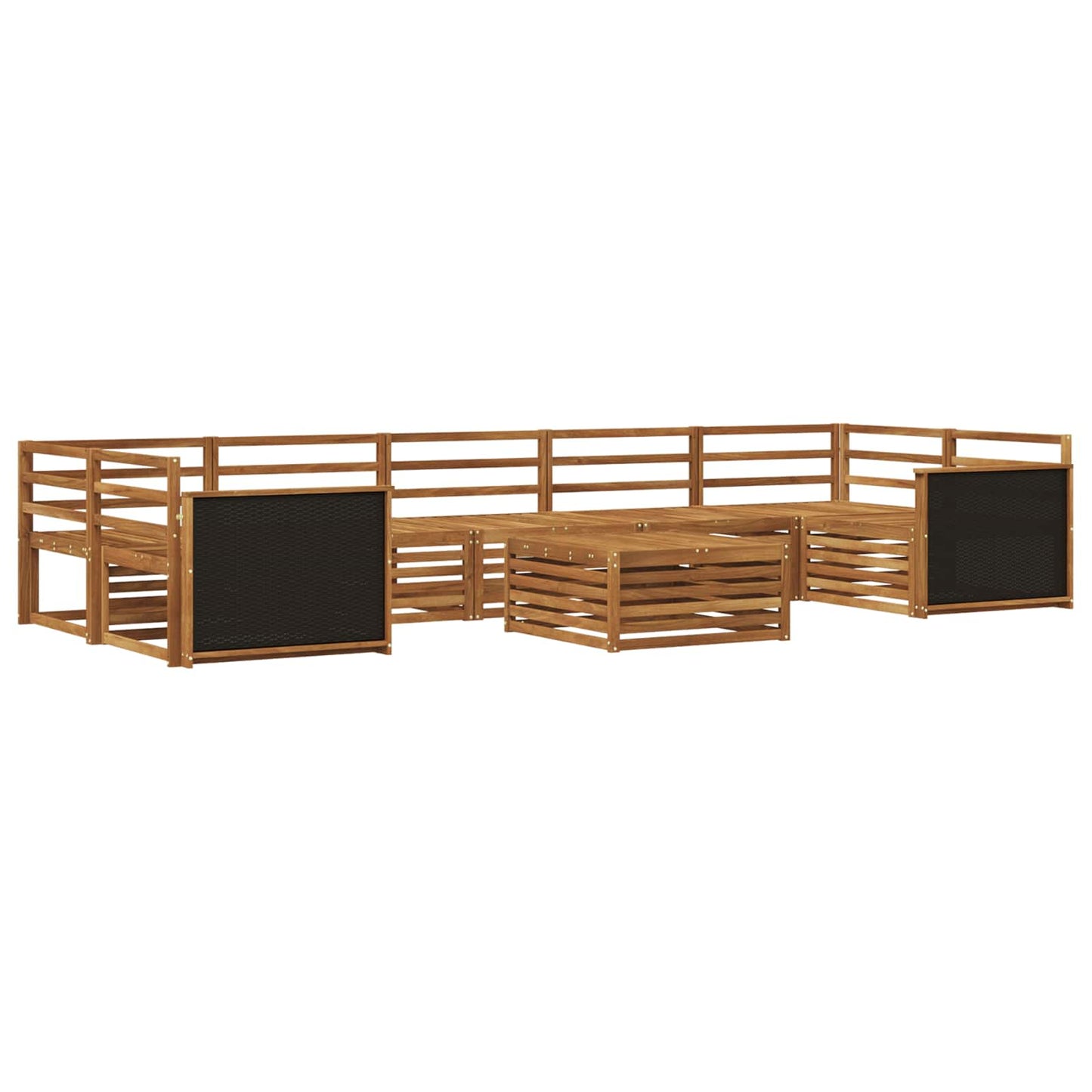 vidaXL Outdoor Sofa Set 8 pcs Natural Solid Acacia Wood 2