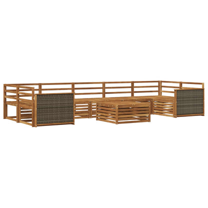 vidaXL Outdoor Sofa Set 8 pcs Natural Solid Acacia Wood 2