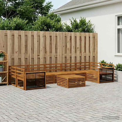 vidaXL Outdoor Sofa Set 8 pcs Natural Solid Acacia Wood 1