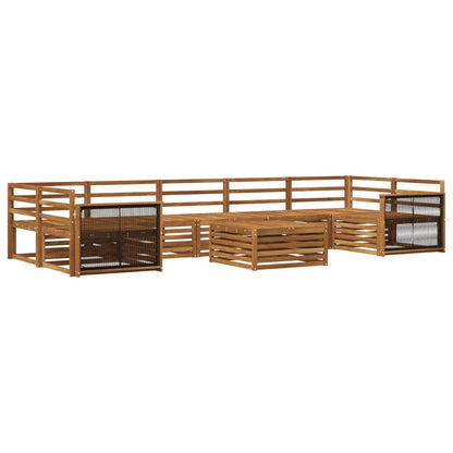 vidaXL Outdoor Sofa Set 8 pcs Natural Solid Acacia Wood 2