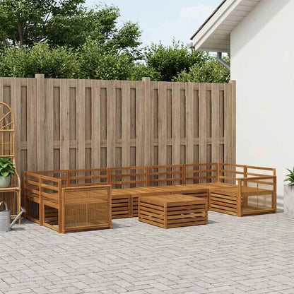 vidaXL Outdoor Sofa Set 8 pcs Natural Solid Acacia Wood 1