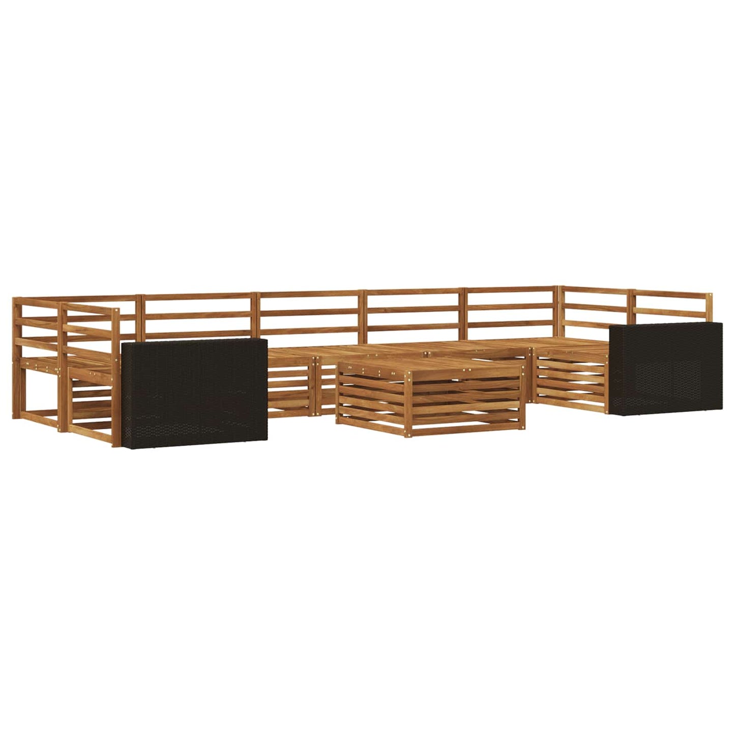 vidaXL Outdoor Sofa Set 8 pcs Natural Solid Acacia Wood 2