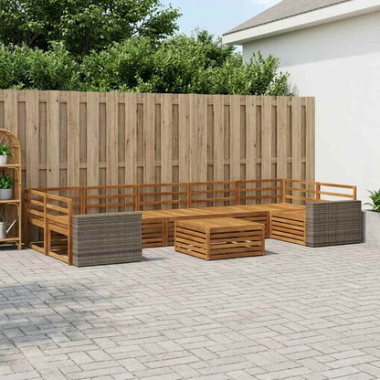 vidaXL Outdoor Sofa Set 8 pcs Natural Solid Acacia Wood 1