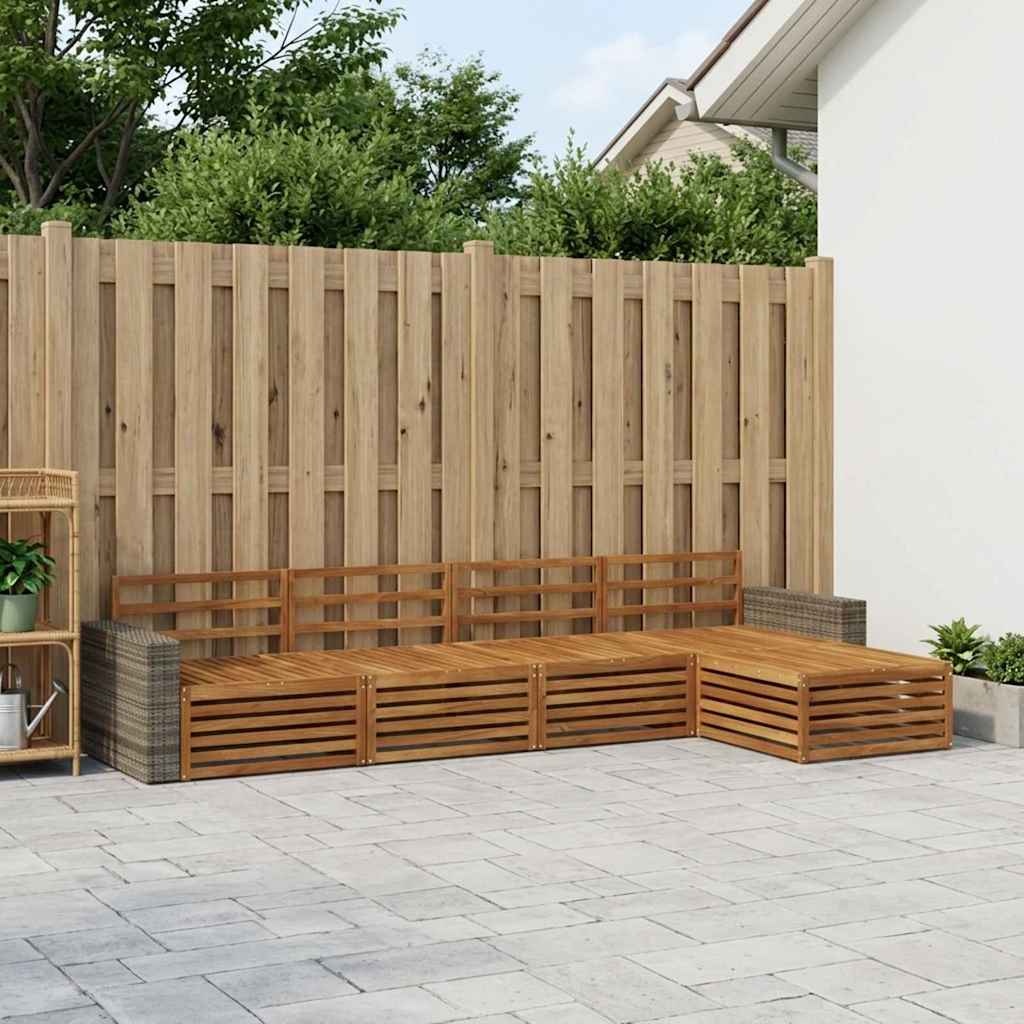vidaXL Outdoor Sofa Set 5 pcs Natural Solid Acacia Wood 1