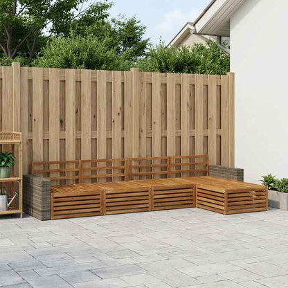 vidaXL Outdoor Sofa Set 5 pcs Natural Solid Acacia Wood 1
