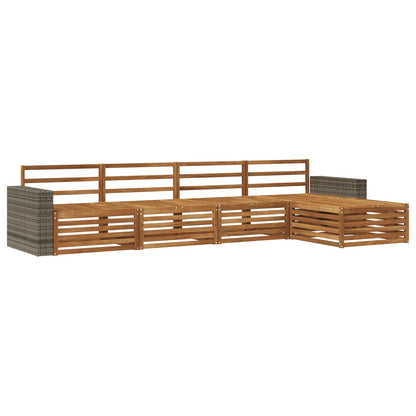 vidaXL Outdoor Sofa Set 5 pcs Natural Solid Acacia Wood 2