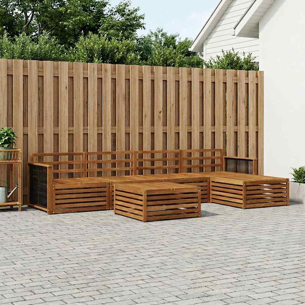 vidaXL Outdoor Sofa Set 6 pcs Natural Solid Acacia Wood 1