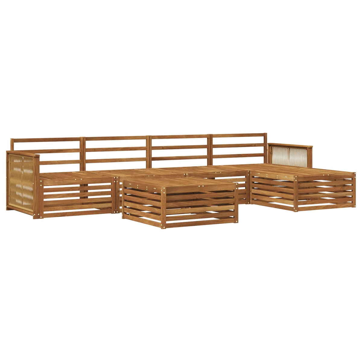 vidaXL Outdoor Sofa Set 6 pcs Natural Solid Acacia Wood 2