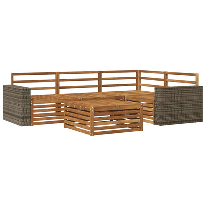 vidaXL Outdoor Sofa Set 5 pcs Natural Solid Acacia Wood 2