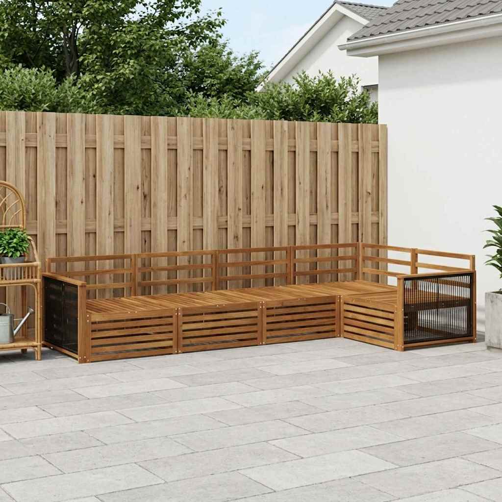 vidaXL Outdoor Sofa Set 5 pcs Natural