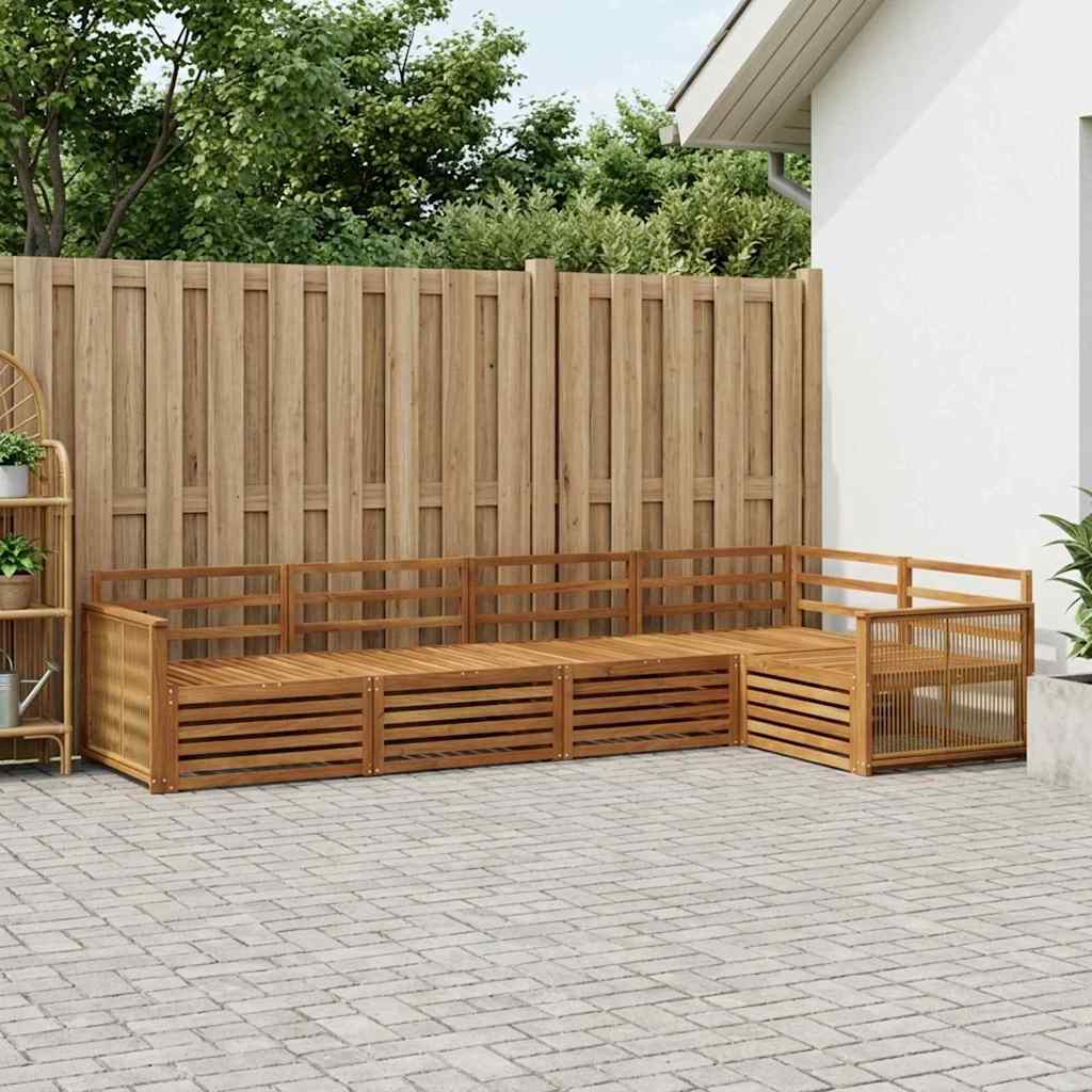 vidaXL Outdoor Sofa Set 5 pcs Natural