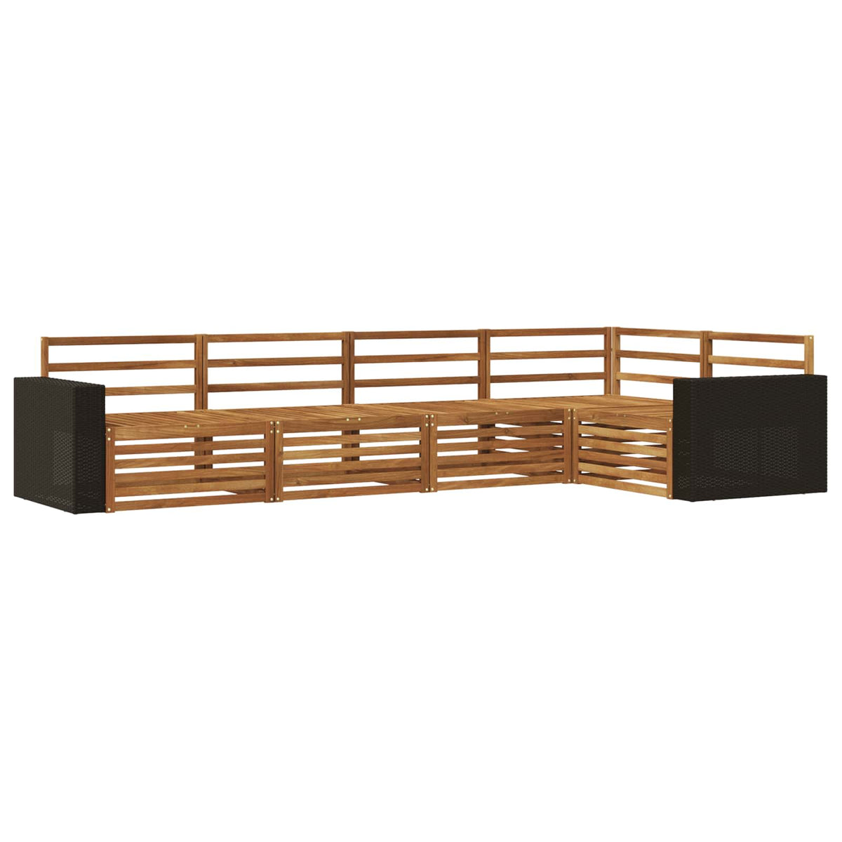 vidaXL Outdoor Sofa Set 5 pcs Natural Solid Acacia Wood 2