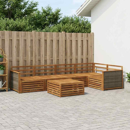 vidaXL Outdoor Sofa Set 6 pcs Natural Solid Acacia Wood 1
