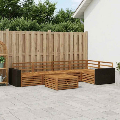 vidaXL Outdoor Sofa Set 6 pcs Natural Solid Acacia Wood 1