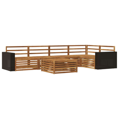 vidaXL Outdoor Sofa Set 6 pcs Natural Solid Acacia Wood 2