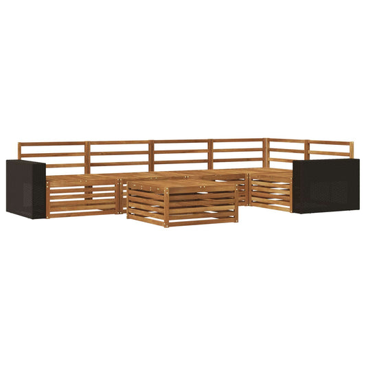 vidaXL Outdoor Sofa Set 6 pcs Natural Solid Acacia Wood 2