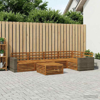 vidaXL Outdoor Sofa Set 6 pcs Natural Solid Acacia Wood 1
