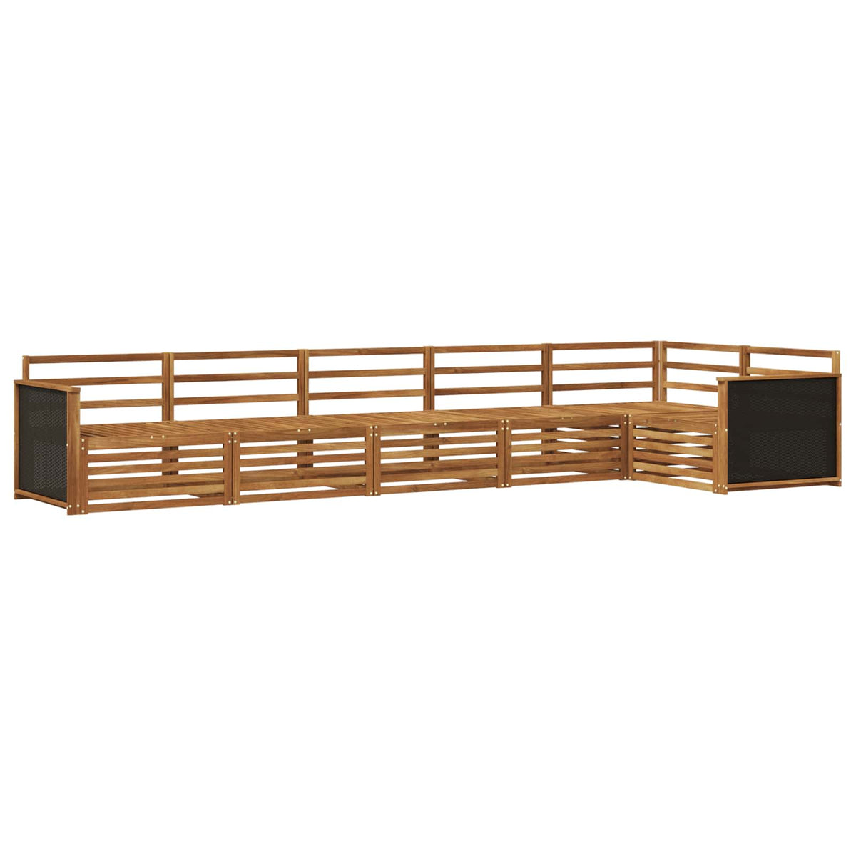 vidaXL Outdoor Sofa Set 6 pcs Natural Solid Acacia Wood 2