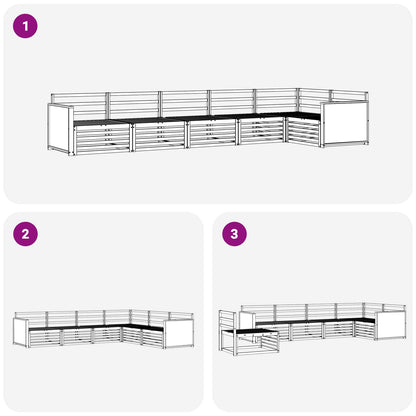 vidaXL Outdoor Sofa Set 6 pcs Natural Solid Acacia Wood 6