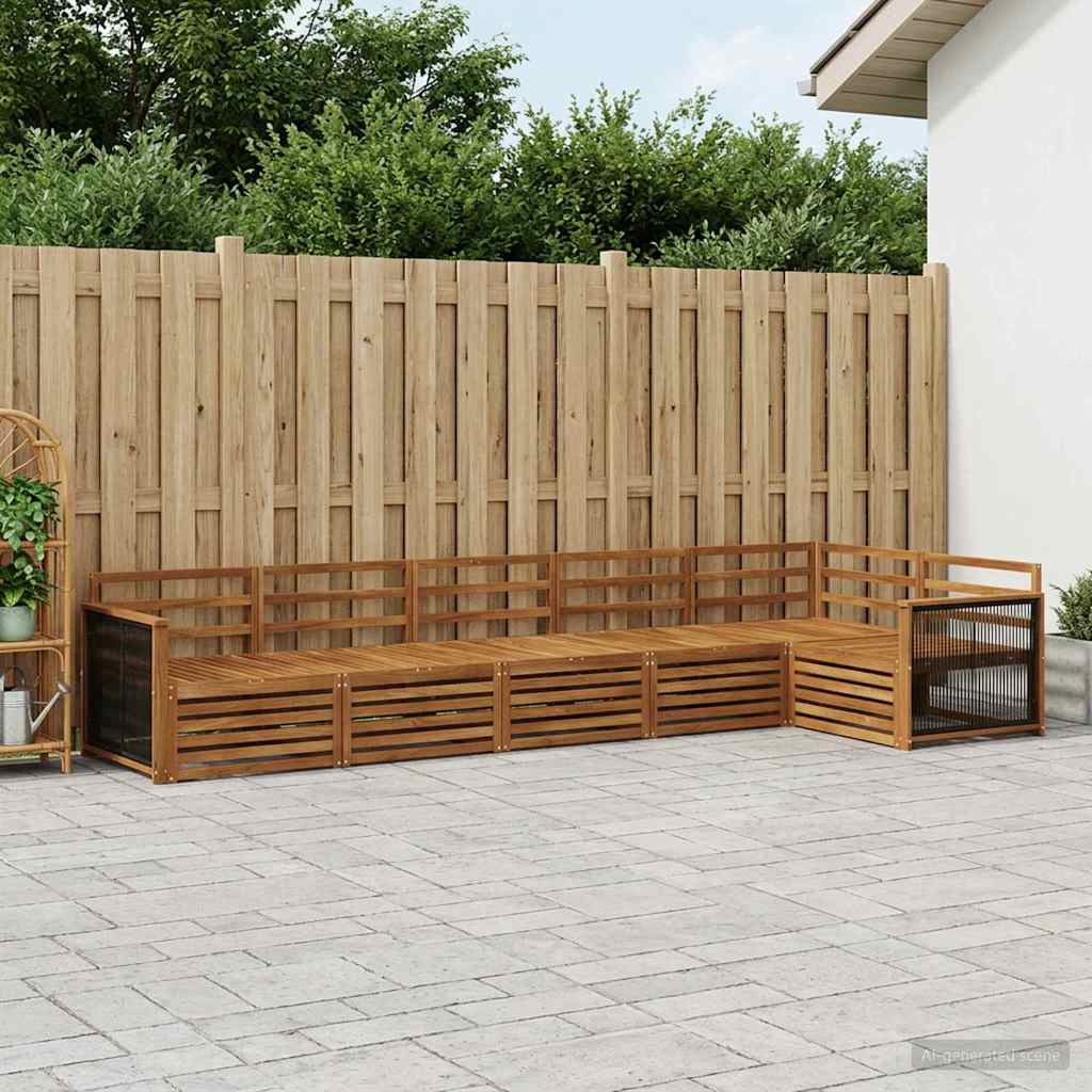 vidaXL Outdoor Sofa Set 6 pcs Natural Solid Acacia Wood 1
