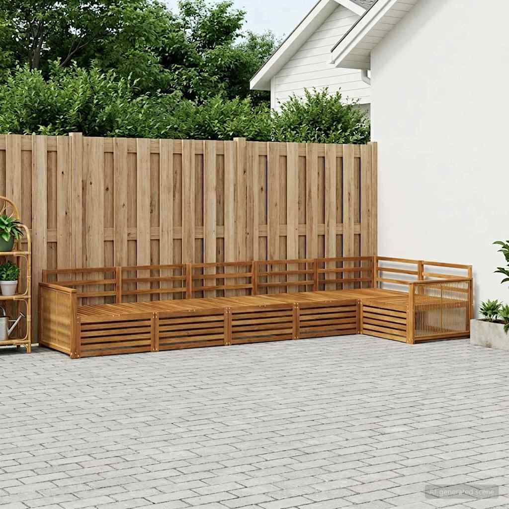 vidaXL Outdoor Sofa Set 6 pcs Natural Solid Acacia Wood 1