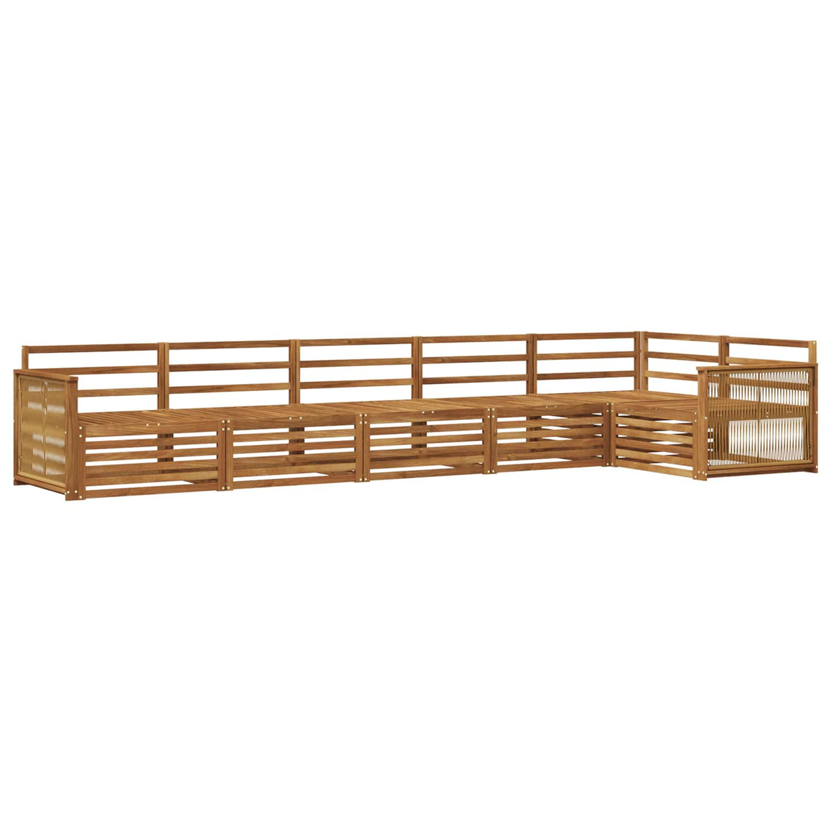 vidaXL Outdoor Sofa Set 6 pcs Natural Solid Acacia Wood 2