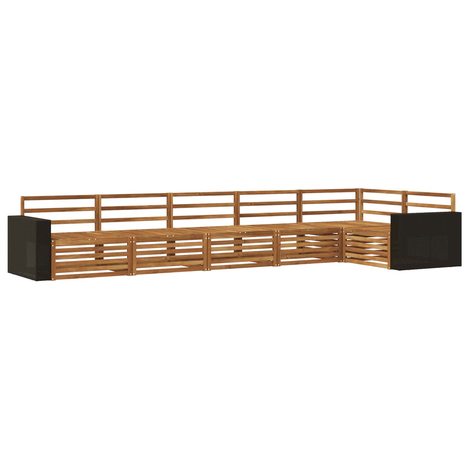 vidaXL Outdoor Sofa Set 6 pcs Natural Solid Acacia Wood 2