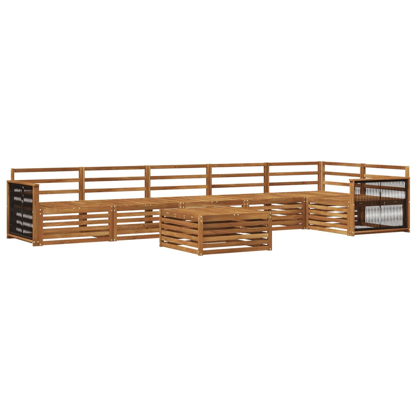 vidaXL Outdoor Sofa Set 7 pcs Natural Solid Acacia Wood 2