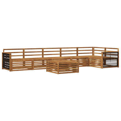 vidaXL Outdoor Sofa Set 7 pcs Natural Solid Acacia Wood 2