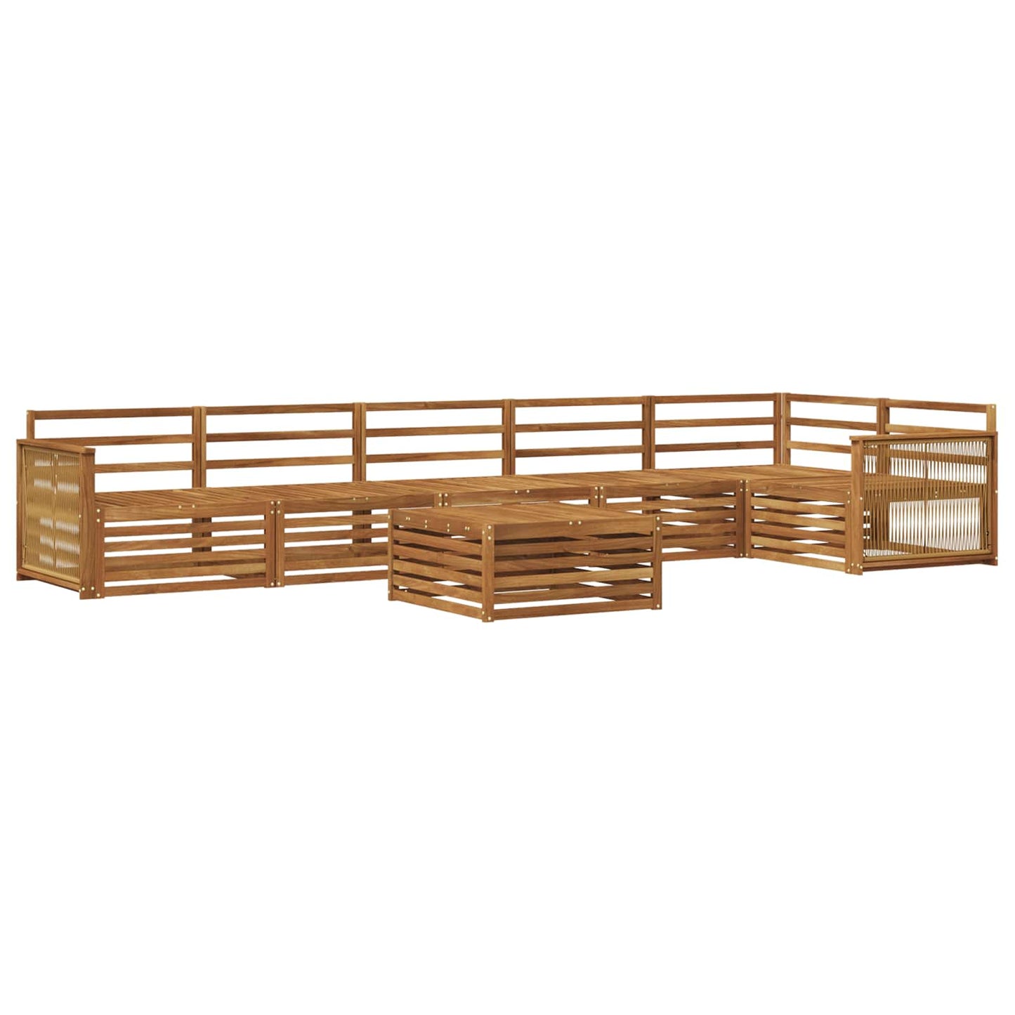 vidaXL Outdoor Sofa Set 7 pcs Natural Solid Acacia Wood 2