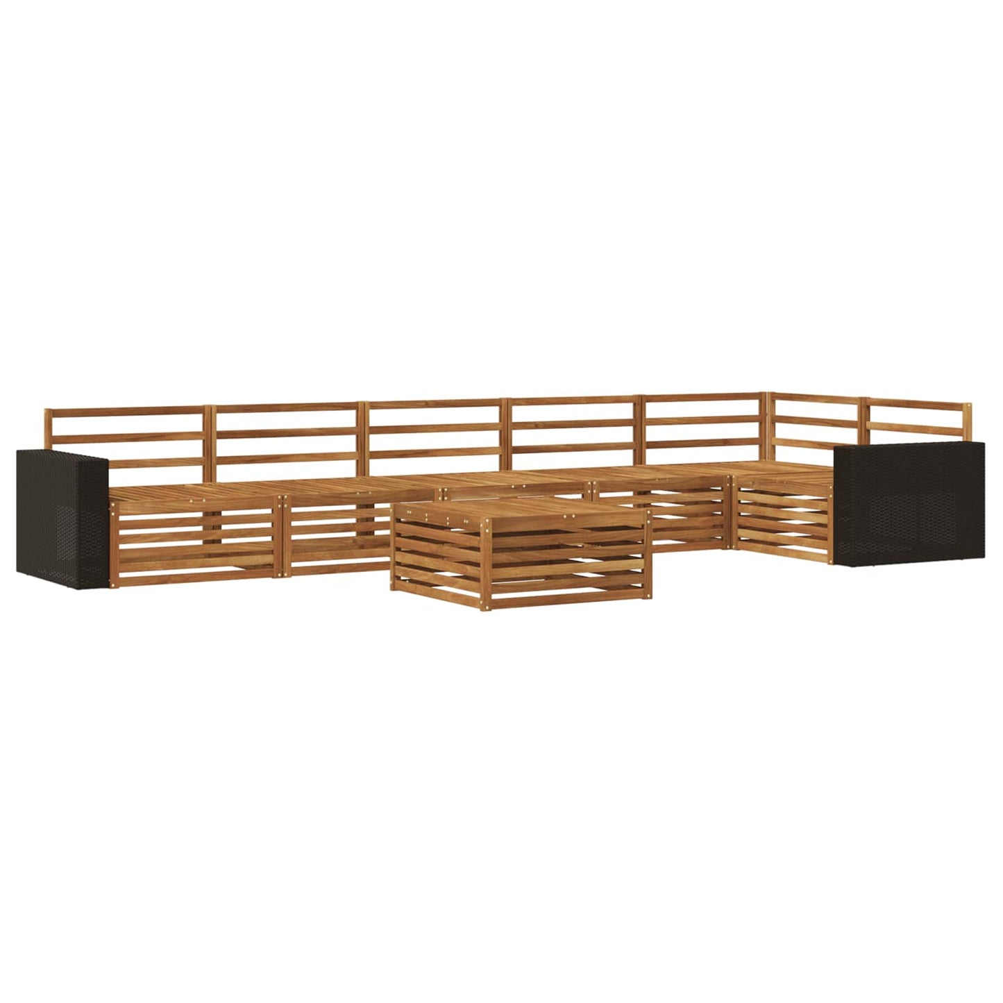 vidaXL Outdoor Sofa Set 7 pcs Natural Solid Acacia Wood 2