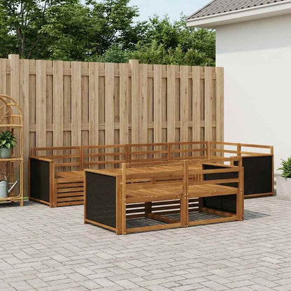 vidaXL Outdoor Sofa Set 7 pcs Natural 1