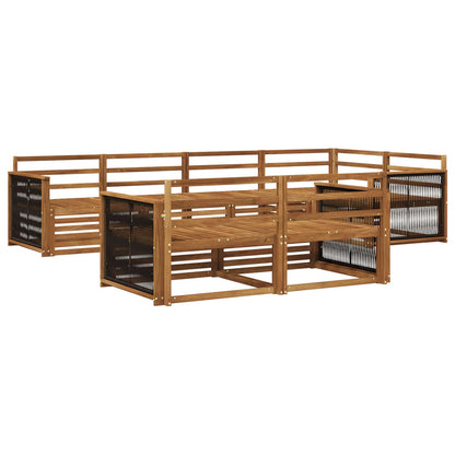 vidaXL Outdoor Sofa Set 7 pcs Natural 2
