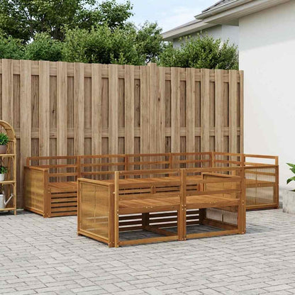vidaXL Outdoor Sofa Set 7 pcs Natural 1