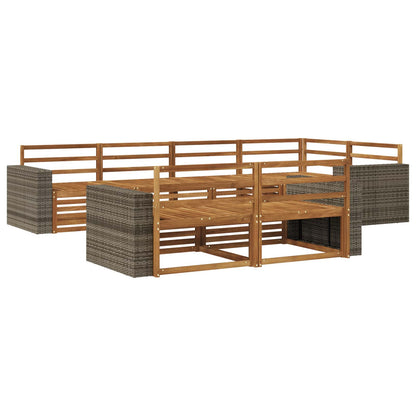 vidaXL Outdoor Sofa Set 7 pcs Natural 2